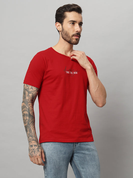 Red Take the Risk Tee