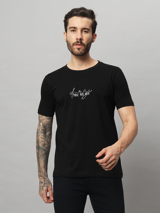 Black Take the Risk Tee