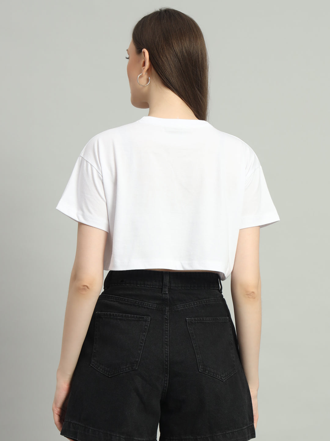 White She Cropped Tee