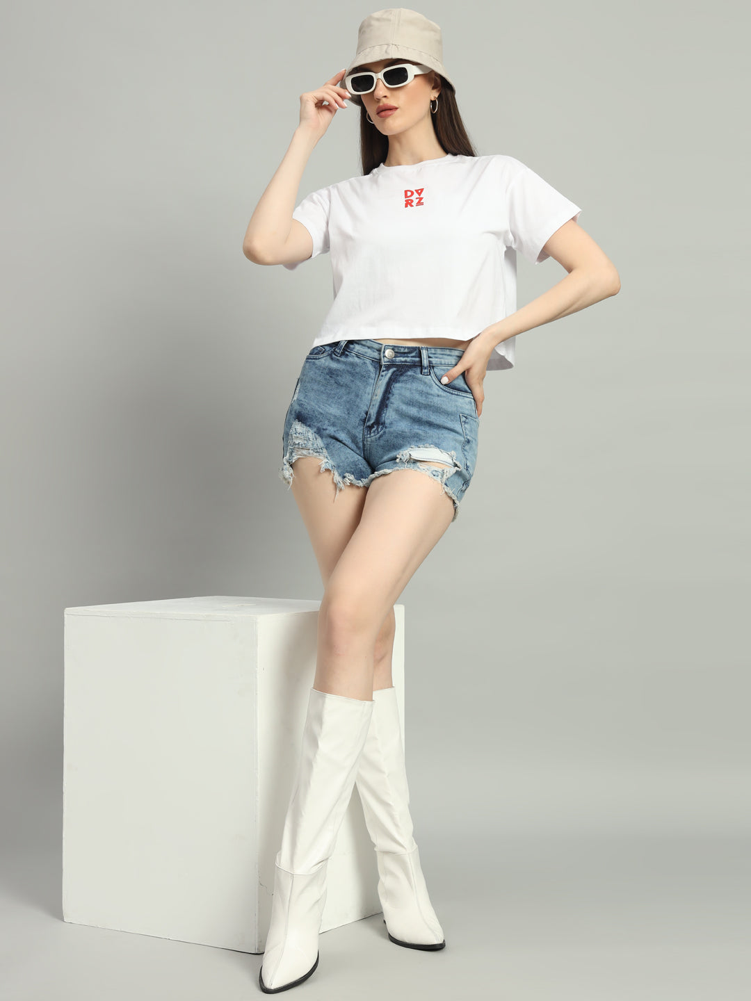 White Jersey Short Tee