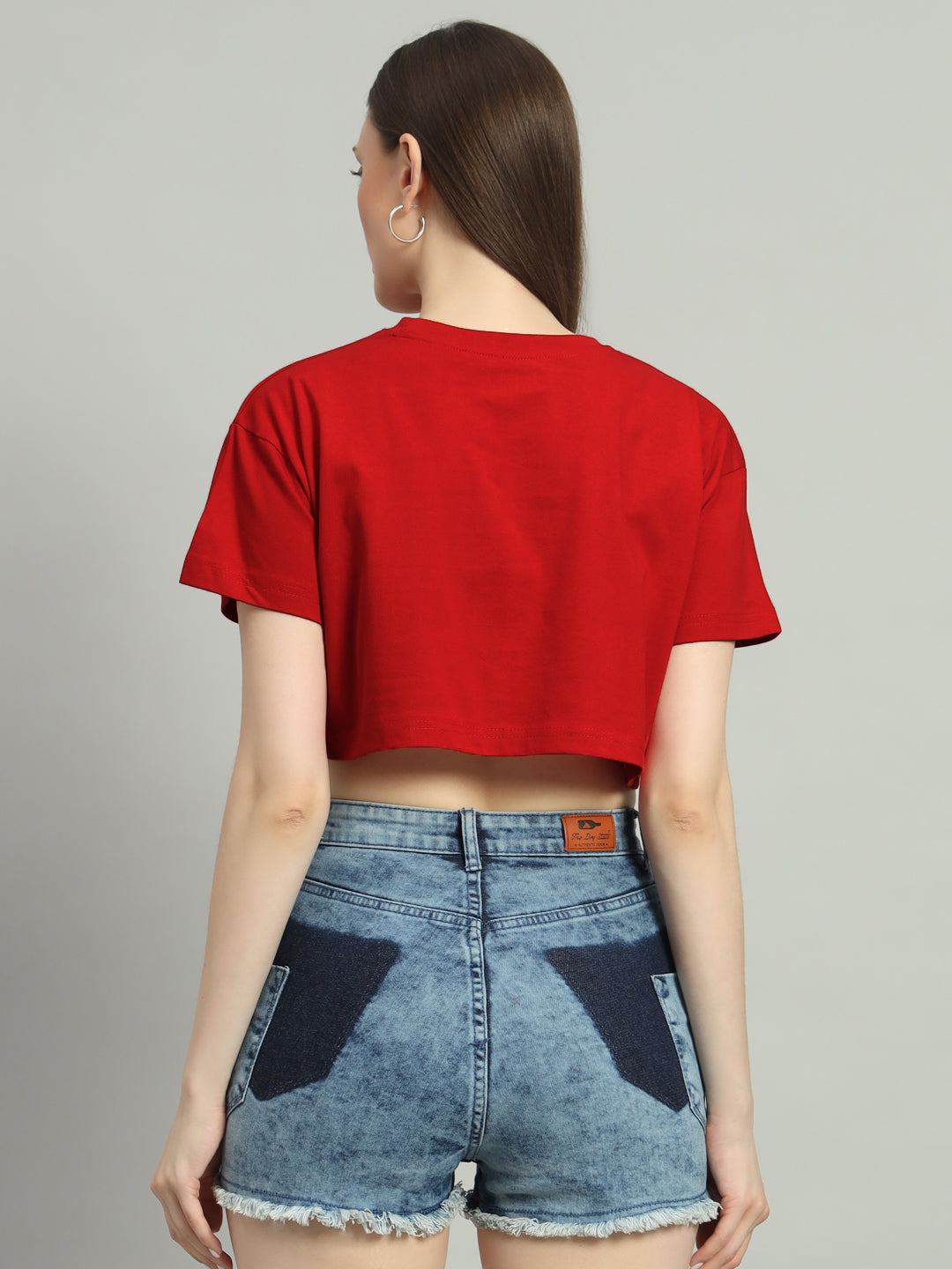 Red Signature Cropped Tee